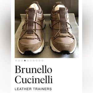 Brunello Cucinelli leather trainers